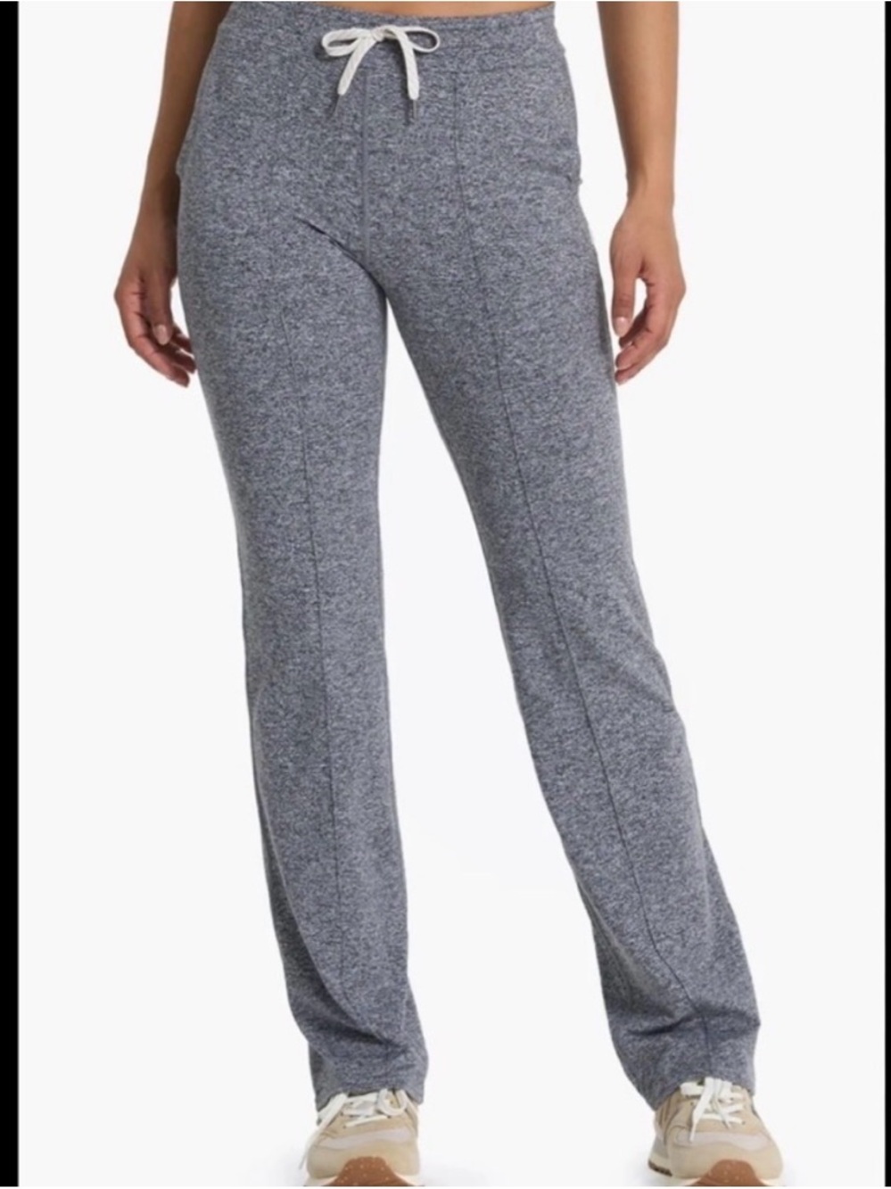 Vuori Heather Gray Halo Essential Wide Leg Pant Short